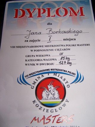 Ciężarowe trofea białogardzianina Jana Borkowskiego