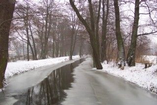 Rzeka Liśnica zimą